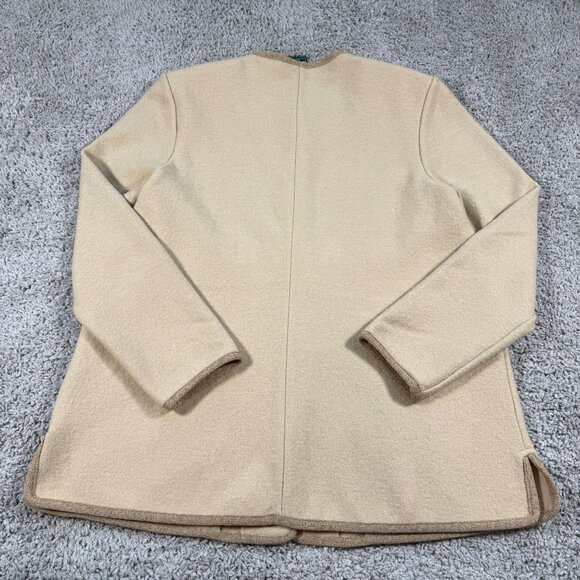 Geiger Collections Austria Wool Womens 40 Tan Cardigan Jacket Sweater Buttons - Picture 10 of 10